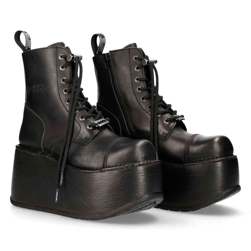 New Rock - M-NEWMILI083C-C16 Plateau Laarzen - Zwart